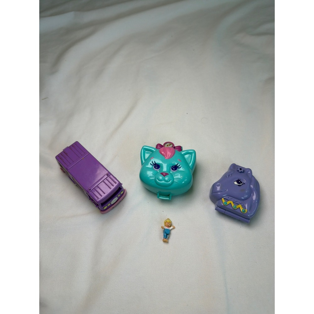 Polly Pocket 1995 Western Pony Arabian Pony Parade 1993 Cuddly Kitten 1994 Bus